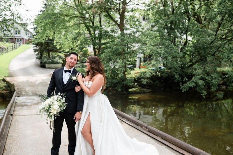 Couple portraits beside the water