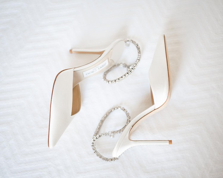 Bridal shoes and jewelry
